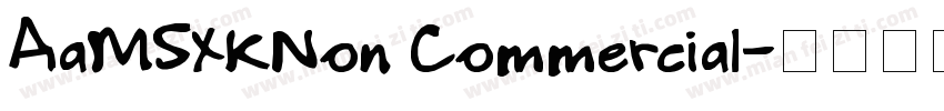 AaMSXKNon Commercial字体转换